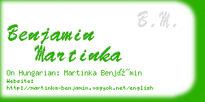 benjamin martinka business card